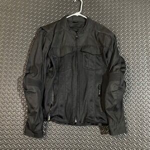 Xelement Black Padded Motorcycle‎ Gear Full Zip Jacket Men's Size XL